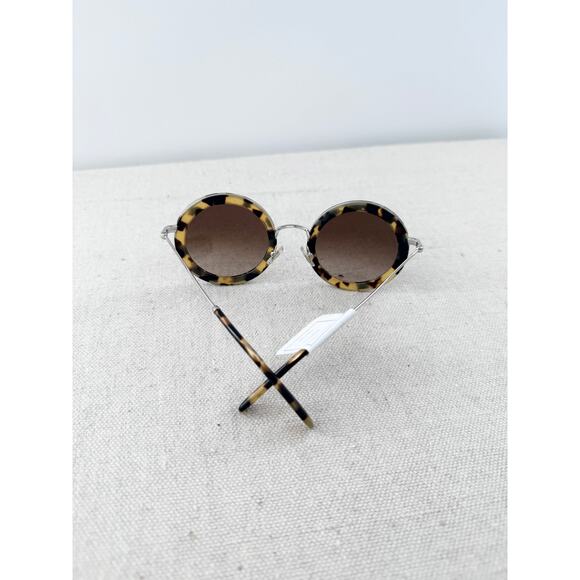 Miu Mu Light Havana / Brown Gradient Oversized Round Sunglasses main image 5